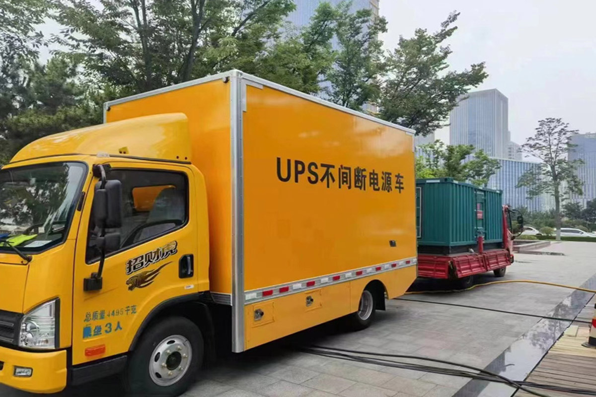灵武发电机租赁施工现场