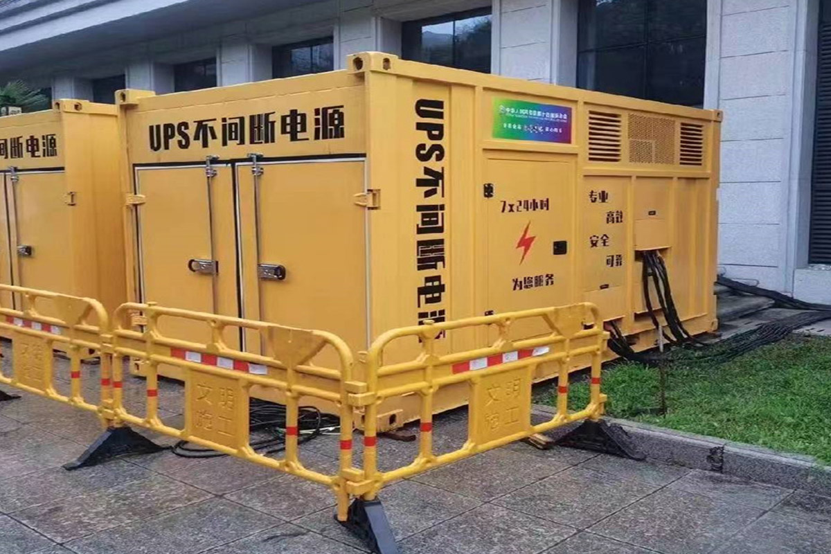 灵武发电机租赁施工现场