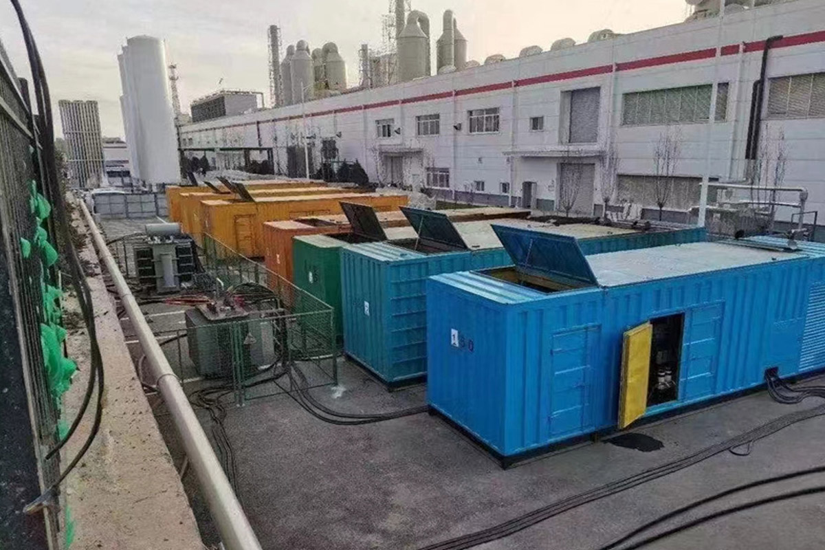 灵武发电机租赁施工现场